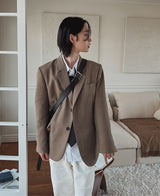 セレーナチェックブレザー / Selena check blazer (1 color)