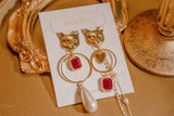 メルビーザキャットシリーズ - パーティークイーンピアス / Melbie The Cat Series - Red Party Queen Piercing