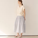 ナイロンボリュームスカート / Nylon volume skirt_grey