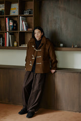 ハーフダッフルコート/unisex half duffle coat camel