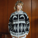 Dolphin nordic zip-up cardigan (6622875975798)