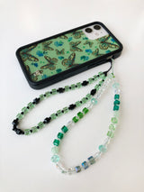 ネイチャーグリーンクリスタルフォンストラップ/NATURE Green Crystal Phone Strap