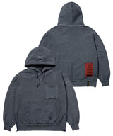 22インサイドアウトピグメントオーバーサイズミディアムスウェットフーディー/22 INSIDEOUT PIGMENT OVERSIZED MEDIUM SWEAT HOODIE BEIGE / NAVY / CHARCOAL