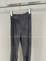 velvet shirring bootcut pants