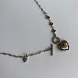 eh ユニークハートサージカルトグルバーネックレス/eh Unique Heart Surgical Toggle Bar Necklace