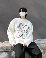 Clover Embroidered Knit