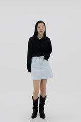 アイスライトブルーミニスカート/no.6176 Ice Light Blue Mini Skirt
