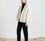 オーバーフィットバフィングレザーライダージャケット/Overfit Buffing Leather Rider Jacket_Ivory