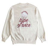 コラボレーションスウェット（アイボリー）I Fuko Yagura × typeservice (6595304554614)