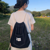 ppocketto denim string bag