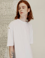 YELLOW TAP OVERSIZED T-SHIRT WHITE (6691421290614)