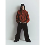 カーターダイアゴナルジップパラシュートパンツ / CARTER DIAGONAL ZIP PARASHUTE PANTS_BK