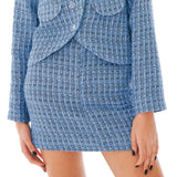 チューリップツイードスカート / Tulip Tweed Skirt [Blue]
