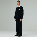 ハートプリンティングスウェット/HEART PRINTING SWEAT SHIRT-BLACK