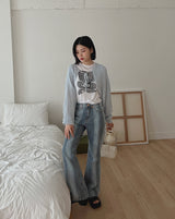 ラインブラッシュデニムパンツ / no.344 Line Brush Denim Pants