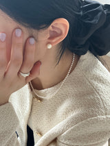 [92.5silver] swirl pearl necklace_3mm