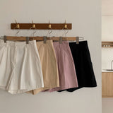 [Bellide made] Basic pintuck cotton shorts