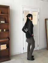 Thein corset strap slim hooded sweatshirt