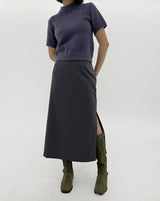 サイドスリットロングスカート / Side slit long skirt (3color)