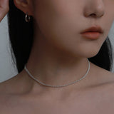 シルバーフルールネックレス / silver fleur necklace (vermeil)