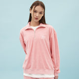 Terry half zipup sweatshirts (6686398873718)