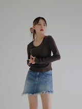 アーリーリブドTシャツ / Early Ribbed T-shirt (3color)