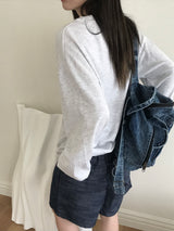 Beelike bermuda denim pants