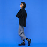 Crinkle Basic Shirts [Black] (6592012091510)