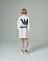 W Oversize T-shirts (White) (6555054211190)