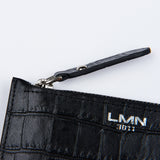 クロコダイルエンボポケットウォレット/CROCODILE EMBO POCKET WALLET-BLACK