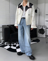 クリントウェスタンブルーベル/YM Clint Western leather Cotton Jacket (2 colors)