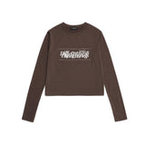 スタックスローガンロゴウォーマークロップ長袖Tシャツ / STACK SLOGAN LOGO WARMER CROP 3COLOR