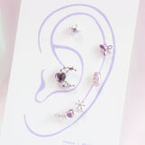 パープルライキ―ピアスセット/[Styling] Purple Liky Piercing Set (5 set)