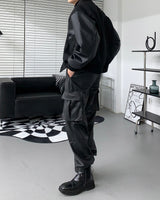 RUヴィーガンレザーストリングカーゴパンツ / RU Vegan Leather String Cargo Pantsヴィーガン