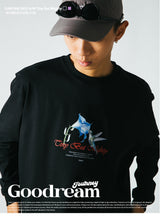 DAKYAM 2023 AW タイニーバットマイティーハミングバードマンダラフラワーロングTシャツ