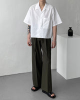 YM クリースクロップドシャツ / YM Crease Cropped Shirt (4 colors)