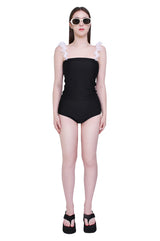4ウェイマルチトリコットジャージスパンチューブトップ/4-way multi tricot jersey span tube top (black)