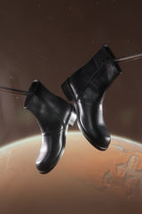 Cowhide Gravel Chelsea Boots Black [VIBRAM]
