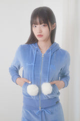 ベルベット ビンボン トレーニング フーディ (ブルー)