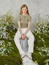 パンチングハーフパフィニットセット / Punching Half Puffy Knit Set (2colors)