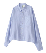 テンセルロングスリーブシャツ / BLUE TENCEL LONG-SLEEVE SHIRT