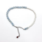 Aqua pearl necklace