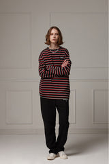 Multi stripe long sleeve T - Red/black/white (4622115078262)
