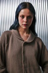 ROUND-COLLAR 7G KNIT CARDIGAN (Beige) / ラウンドカラーニットカーディガン