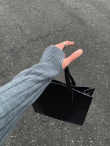 LMN Regular Roll-Up Denim Pants (Black)