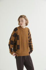 MULTI BLOCK SWEATER CAMEL (6613774991478)