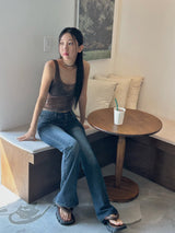 mood sheer sleeveless top