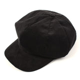 Corduroy Black Newsboy Cap (6590337384566)
