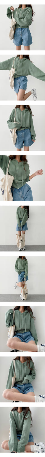 Lundi Oversized-Fit Knitwear Zip-up