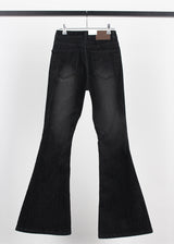 BURNING VELVET BOOTS CUT DENIM